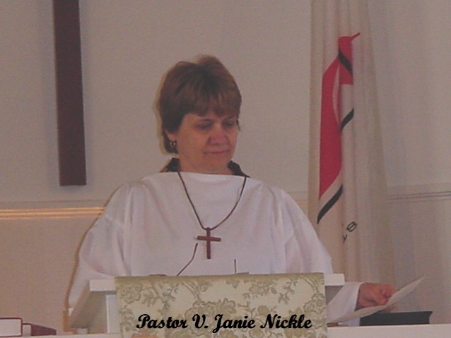 Pastor Janie Nickle at Mizpah Nov 2004